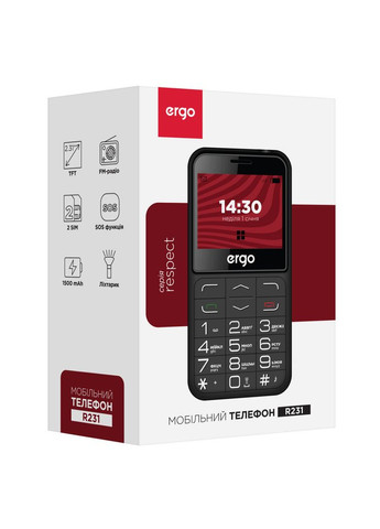 Мобільний телефон R231 Black Ergo (339055786)