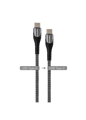 Дата кабель USB-C to USB-C 2.0m PD Fast Charging 65W 3A grey (CW-CBPDCC039-GR) Colorway (382064141)