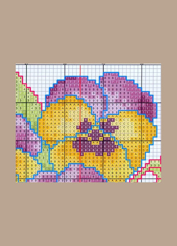 Набір для вишивання за нанесеною на канву схемою "The flower of happihess 1". AIDA 14CT printed 17*17 см Joy Sunday (313614147)