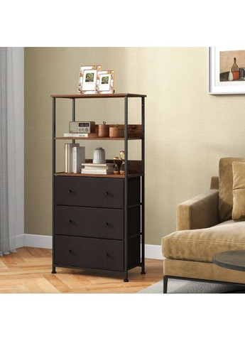 Стеллаж Skiff с текстильными ящиками в стиле Loft Costway (361952142)