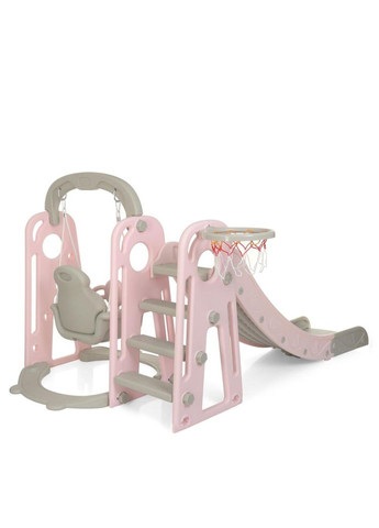 Детская горка-качалка YG2020-1-8 пластик, с баскетбольным кольцом No Brand (330603030)