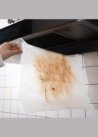 Універсальний набір жиропоглинаючих фільтрів для витяжки 42,5*47,5 см 12 шт та липучок 10 шт (OK0085) No Brand (317285955)