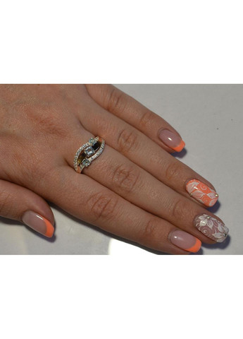 Каблучка зі срібла з золотом Silver Style (367268388)