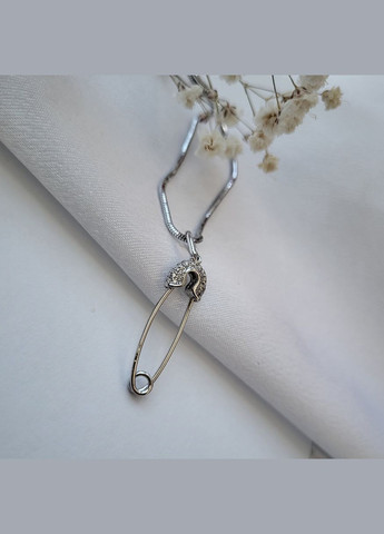 Срібна підвіска підвіс Булавка в Білому камені срібло 925 проби Родоване 81244р 1.30г No Brand (306742992)