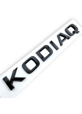 Емблема наклейка на багажник Kadiaq шильдик Кадіаг Шкода 177 / 23 мм чорний глянець Skoda (354698382)