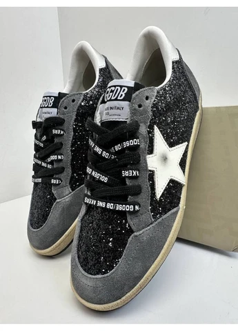 Сірі кеди кросівки ggdb голден гус чорні унісекс goose Sb Ball Star