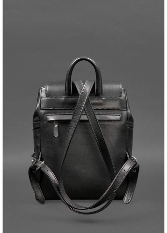 Кожаный женский рюкзак Олсен черный краст BlankNote (348359410)