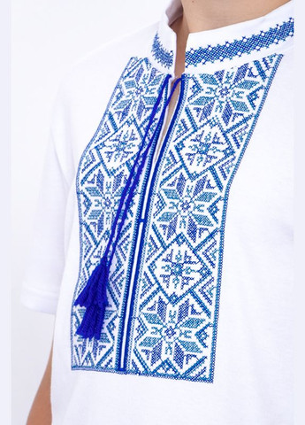 Молочна вишиванка для хлопчика з коротким рукавом (p-11938) Носи своє візерунок геометричний бавовна (363043900)