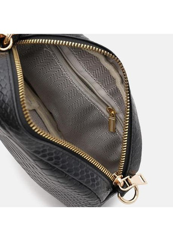 Сумка крос-боді через плече жіноча з натуральної шкіри маленька Чорний 36618 Keizer (353690066)