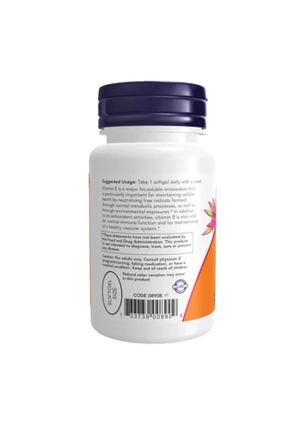 Vitamin E Mixed Tocopherols суміш токоферолів 400 МО 250 капсул Now Foods (361119353)