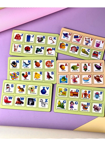 Логічна гра Лото "Англійська абетка" Ubumblebees (303627953)