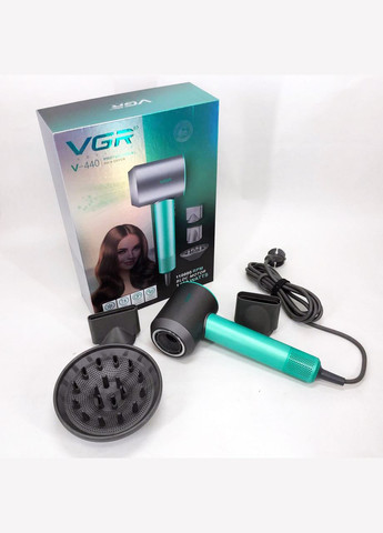 Фен профессиональный V-440. Цвет: зеленый VGR (364665543)