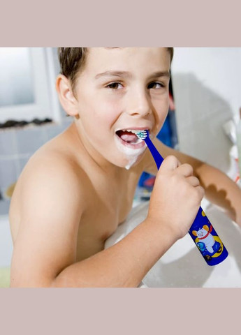 Зубная щетка детская электрическая с таймером и 6 насадок. Зеленая No Brand (329187329)