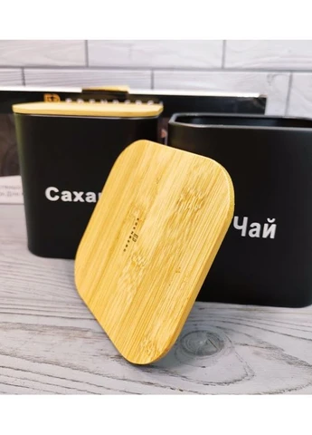 Набор банок для сыпучих продуктов с деревянной крышкой 3 шт. EB-144 Edenberg (391263201)