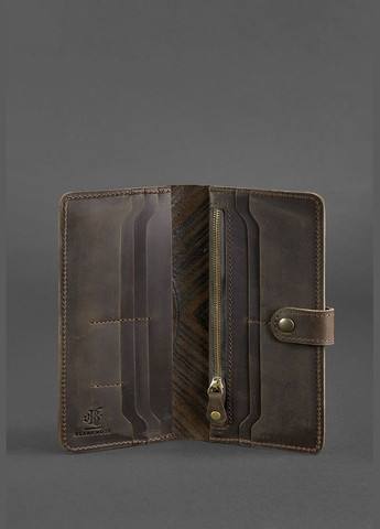 Шкіряне жіноче портмоне 7.0 Інді темно-коричневе (A-026631) BlankNote (328444771)