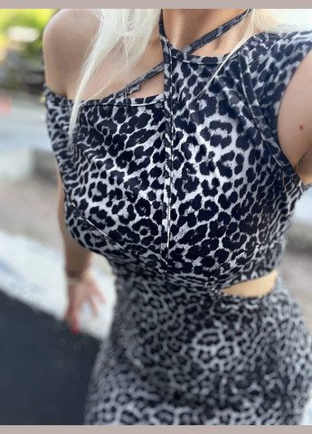 Черно-белое оригинальное платье Soho