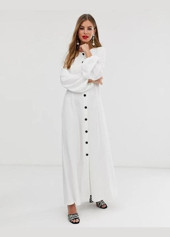 Білий сукня максі з контрастними ґудзиками Asos