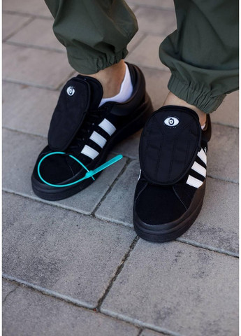 КРОСІВКИ ЖІНОЧІ ADIDAS CAMPUS X BAD BUNNY BLACK WHITE АДІДАС КАМПУС No Brand чорні демісезони (367173238)