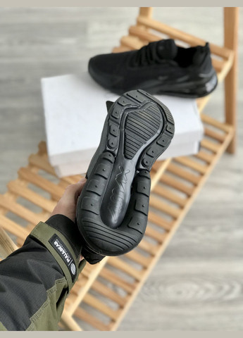Кроссовки женские и мужские Nike Air Max 270 black| Найк Аир Макс 270 черные No Brand чёрные демисезоны (307288658)