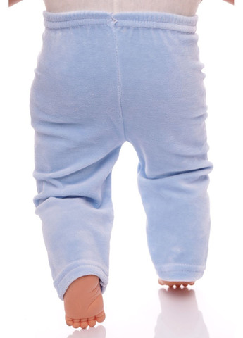 Голубой зимний костюм длинным рукавом для мальчика велюровый с мишками голубой 68 см (26607) BABYKROHA