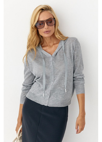 Серый демисезонный кардиган Lurex