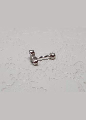 Срібна сережка для пірсингу хеліксу. 40069ШТ Ірій (311667680)