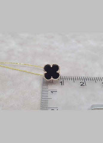 Золоті сережки-пуссети Конюшина з агатом. 1С128/67Б PlatoN (315140962)