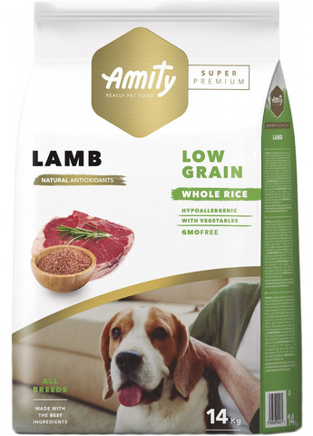 Сухой корм для собак Super Premium Lamb, сухой корм для взрослых собак, с ягненком 14 кг (8436538949580) AMITY (315868086)