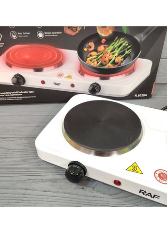 Электрическая настольная переносная электрическая двухконфорная плита, дисковая, 2000вт, 8020-a RAF