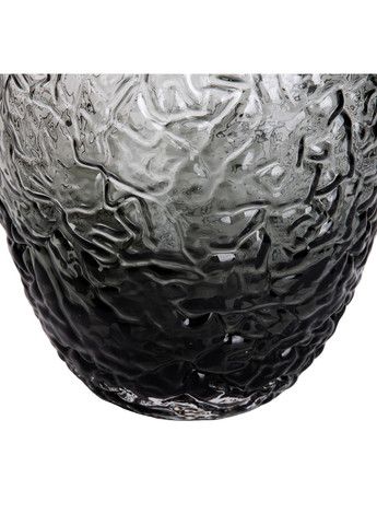 Ваза для цветов из стекла, декоративная круглая, 30 см, серая. Jooki (360921224)