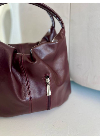 Сумка хобо на блискавці середній шкіряний бордова 4134925 ARTiS Bags Сумка (362264206)