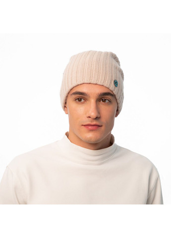 Шапка колпак мужская шерсть бежевая LIORA 259-478 LuckyLOOK 259-478M (322790143)