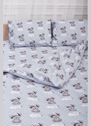 Комплект постільної білизни King Size 220x240 наволочки 4х50х70 Бязь Gold Люкс (MS-820001358) Moon&Star Teddy Boy (285717138)