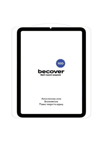 Скло захисне (712272) BeCover 10D Apple iPad Mini 7 2024 Black (366482314)