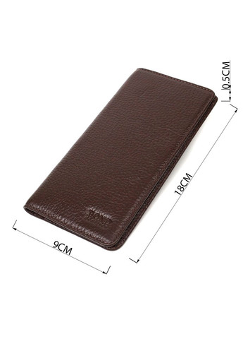 Вертикальный узкий мужской бумажник из натуральной зернистой кожи 22052 Bond (331907549)