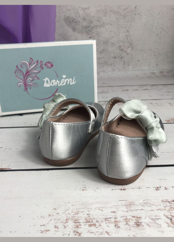 Серебряные туфли детские серебристый (037) без каблука DoReMi