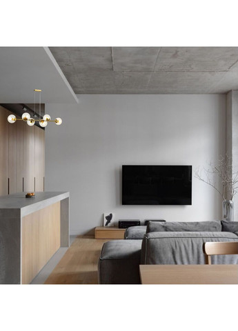 Бронзовая люстра длинная 115см на 6 ламп (84-1021-6 GAB+CL) No Brand (371645251)