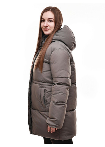 Темно-сіра куртка демісезонна жіноча FAVORITE STYLE