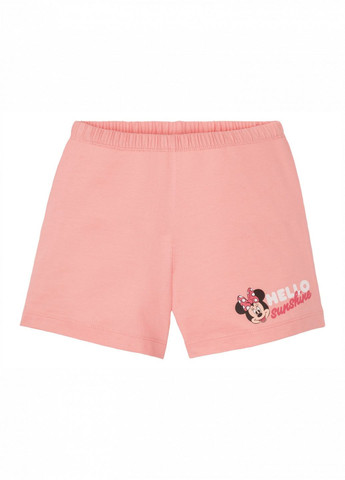 Піжамні шорти бавовняні трикотажні для дівчинки Minnie Mouse 349309 кораловий Disney (264828283)