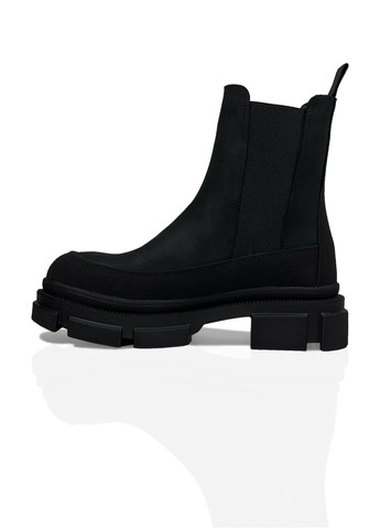 Осенние челси осенние черные из натуральной кожи челси KASANDRA