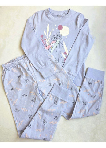 Сиреневая зимняя детская пижама с длинным рукавом frozen Disney Піжама