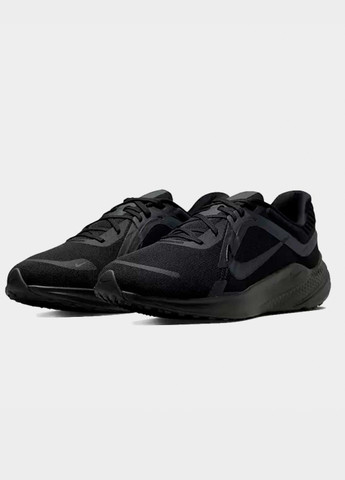 Чорні всесезон кросівки чоловічі quest 5 dd0204-003 весна-літо сітка текстиль чорні Nike