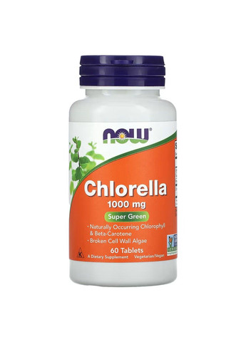 Хлорелла Chlorella 1000мг - 120 таб Now Foods (293944924)