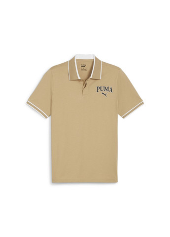 Бежевая футболка-поло squad men's polo для мужчин Puma однотонная