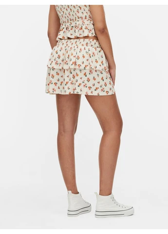 Молочная юбка лето,молочный в узоры, Primark