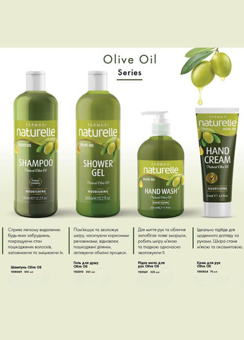 Крем для рук увлажняющий с экстрактом оливкового масла Naturelle Olive Oil 75 мл Farmasi (292865821)