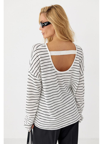 Женский джемпер в полоску свободного кроя Lurex (350948918)