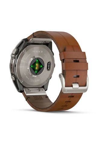 Смартчасы Fenix 8 51 мм AMOLED Сапфир Графит/Карбоновый DLC Титан с кожаным ремешком QuickFit 26 мм Garmin (314974192)