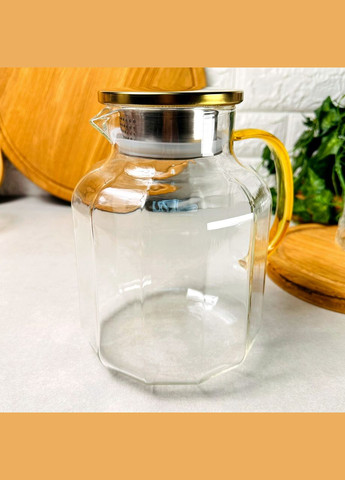 Стеклянный чайник 2.1 л с гранями Akara No Brand (366818096)