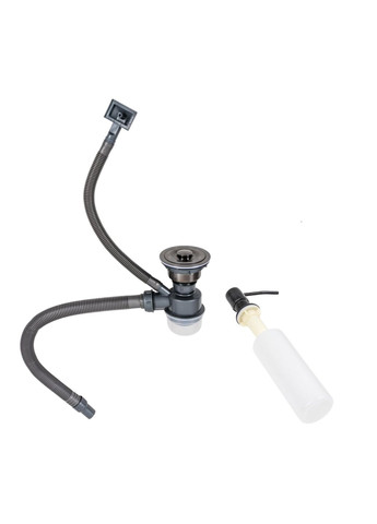 Кухонная мойка 50*50 PVD черная DECOR Handmade (сифон круглый, 3,0/0,8) Valeso (353746721)